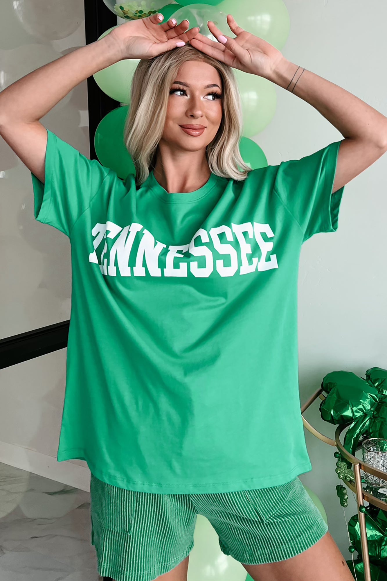 Tennessee Gal Oversized Graphic T-Shirt (Kelly Green)