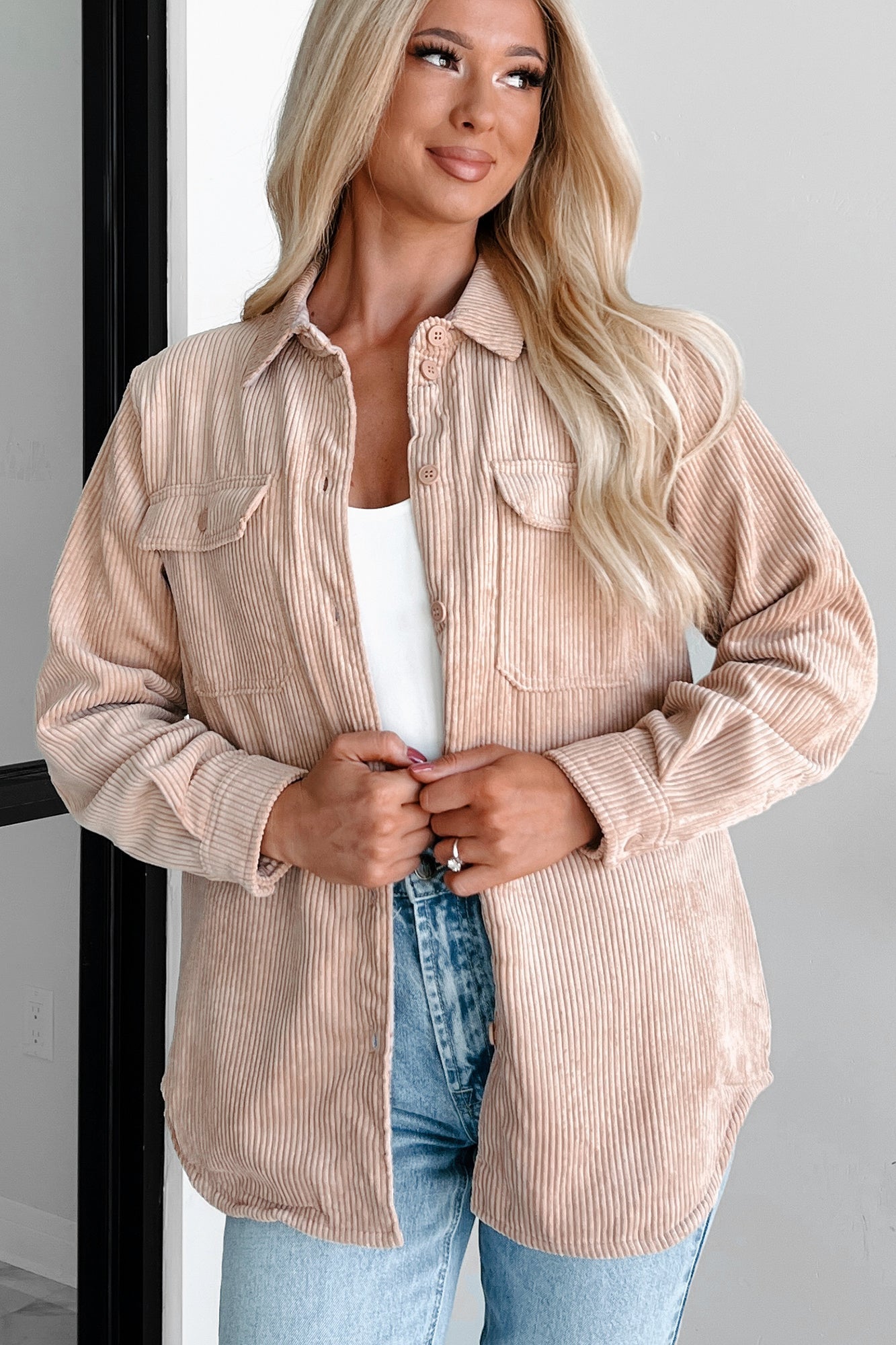 When The Leaves Turn Reversible Corduroy Jacket (Camel)